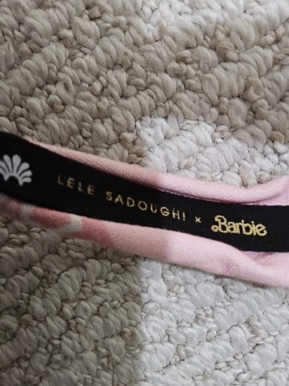 Lele Sadoughi Pink Floral Knot Headband for Kids